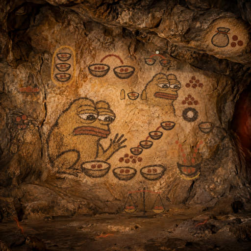 Pepe keeps three exact shares together in an open pouch.